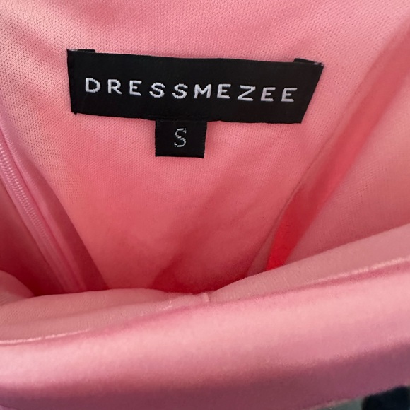 Never worn! $6.99 Shipping!! Pretty pink “Satin Mini Dress” from DressMeZee. - Picture 4 of 5